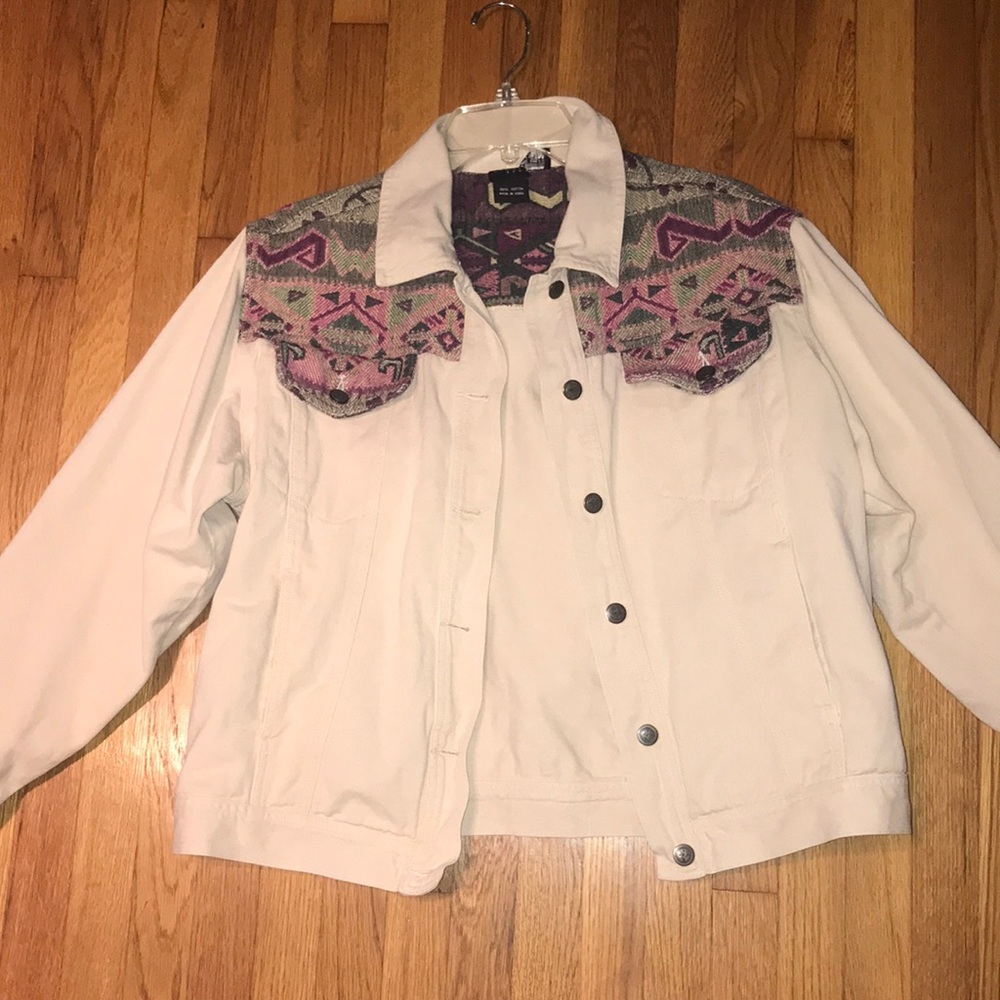 Cream Embroidered Jacket